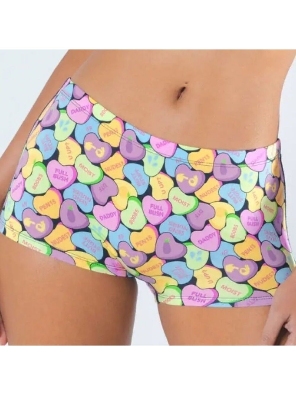 Shinesty Candy Crush Candy Hearts Boyshort Underwear Large